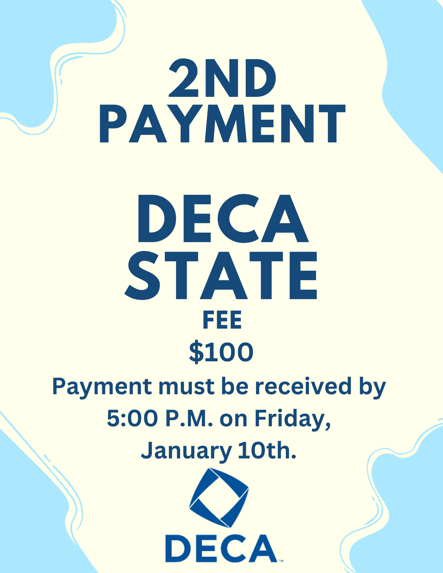 2nd DECA State Payment